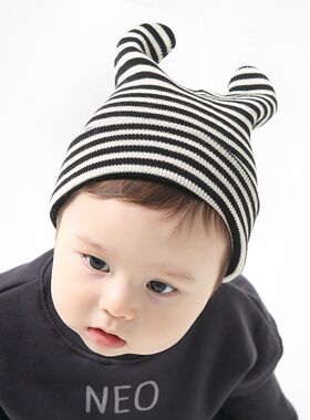 韩国婴幼儿全棉套头帽针织包头帽