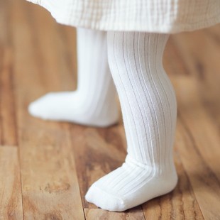 男女宝宝春秋棉质打底裤 W070韩国进口百搭休闲婴幼儿童连裤 袜子