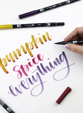 日本Tombow蜻蜓ABT96色双头水彩笔绘画手账涂鸦专用彩色套装彩笔1