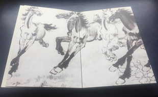 奔马明信片23張(徐悲鸿)中国世界名画2021年贺年牛年快乐新年贺卡