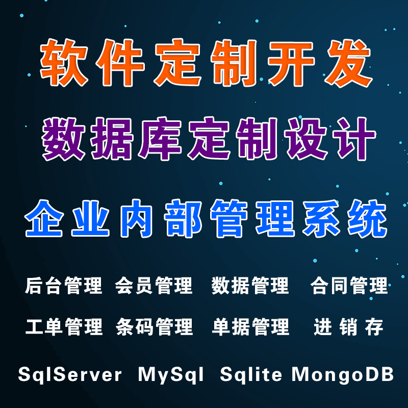 软件定制开发数据库设计企业内部管理系统进销存API接口代做编写