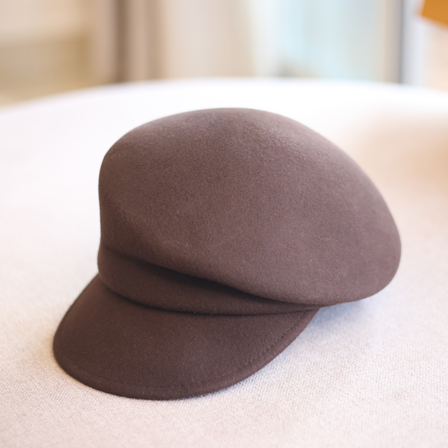 日本ca4气质款澳洲羊毛折边鸭舌礼帽青年毡帽报童帽骑士帽子女秋