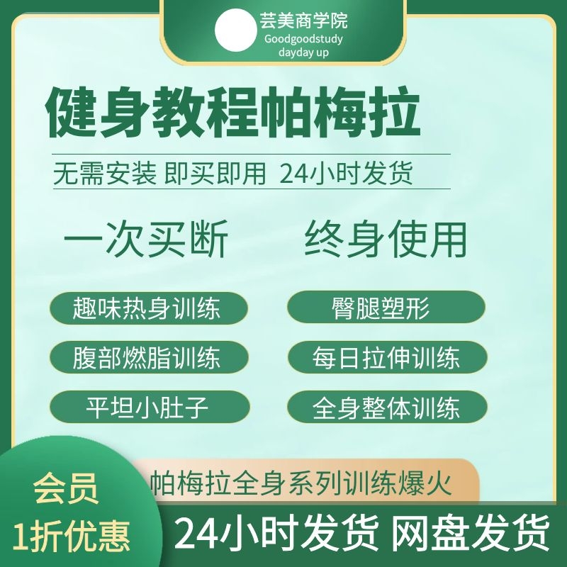 帕梅拉健身操教程教学视频资料增腹肌塑形瘦身基础训练入门课程