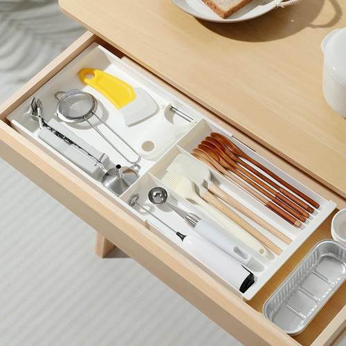 厨房抽屉内分格伸缩收纳盒可悬挂