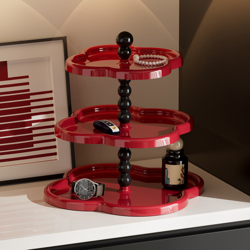 化妆品香水梳妆台桌面收纳玄关置物架护肤品浴室洗手台面首饰托盘