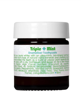 预 加拿大天然 LIVING LIBATIONS三重薄荷珐琅质牙膏30ml多款香型