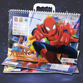 蜘蛛侠图画本奥特曼线圈本可爱卡通画画本子男女幼儿园空白涂鸦本