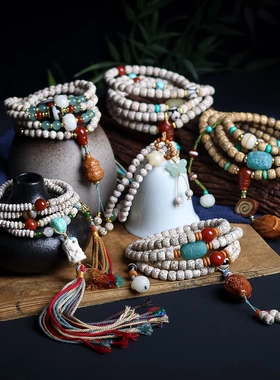 直播原生态黄金籽星月菩提子手串民族风文玩佛珠手链项链