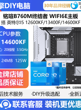 铭瑄B760M终结者D4/D5主板 搭 英特尔I5 12600KF/13400F/14600KF