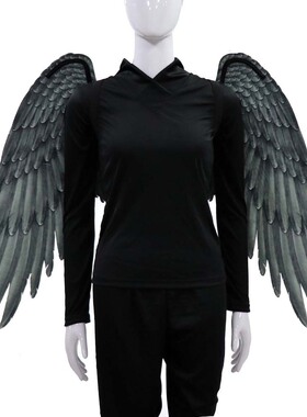 大人白雕老鹰假羽毛天使背带翅膀万圣节日聚会酒吧夜场表演出道具