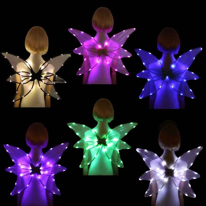 PG翅膀发光夜灯王者蝴蝶精灵道具