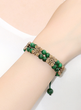 纯然古铜可调节民族风创意手链