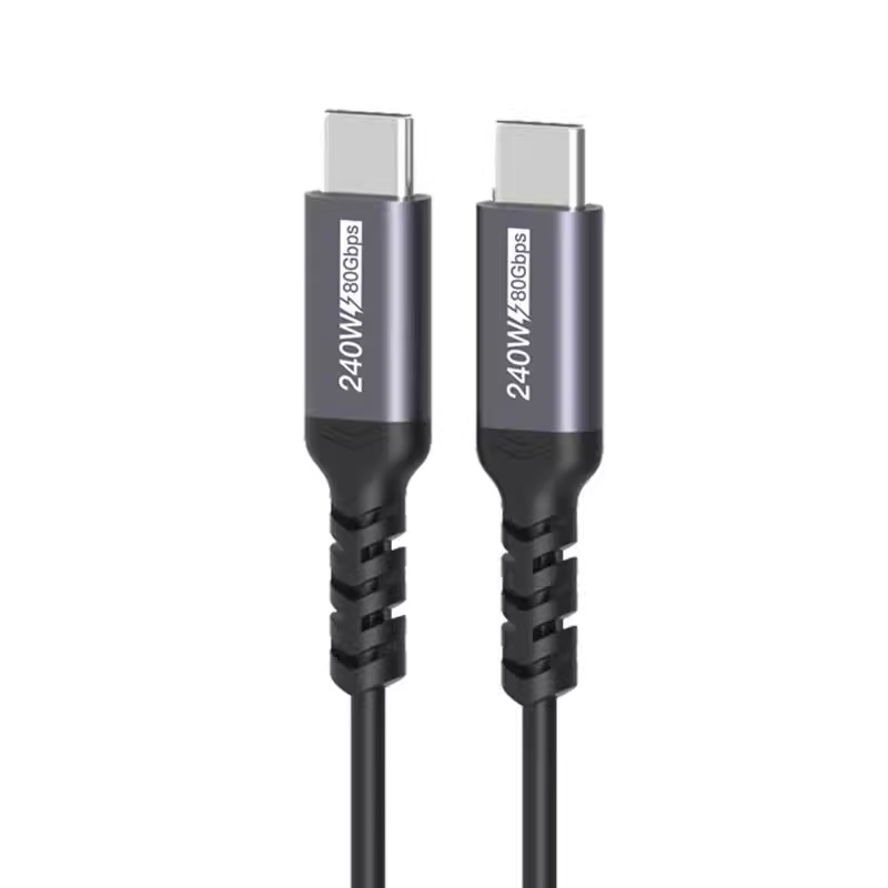 PDlink 苹果换机线一线通240W同轴工艺双C头数据线USB4 80G传输