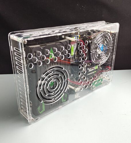 itx主板专用亚克力机箱,可侧装显卡,嘉莱宝JLBM270A一体机改机箱