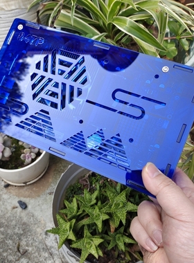 蓝色金字塔847plus工控主板透明小机箱链力k9 eth亚克力sky-u8