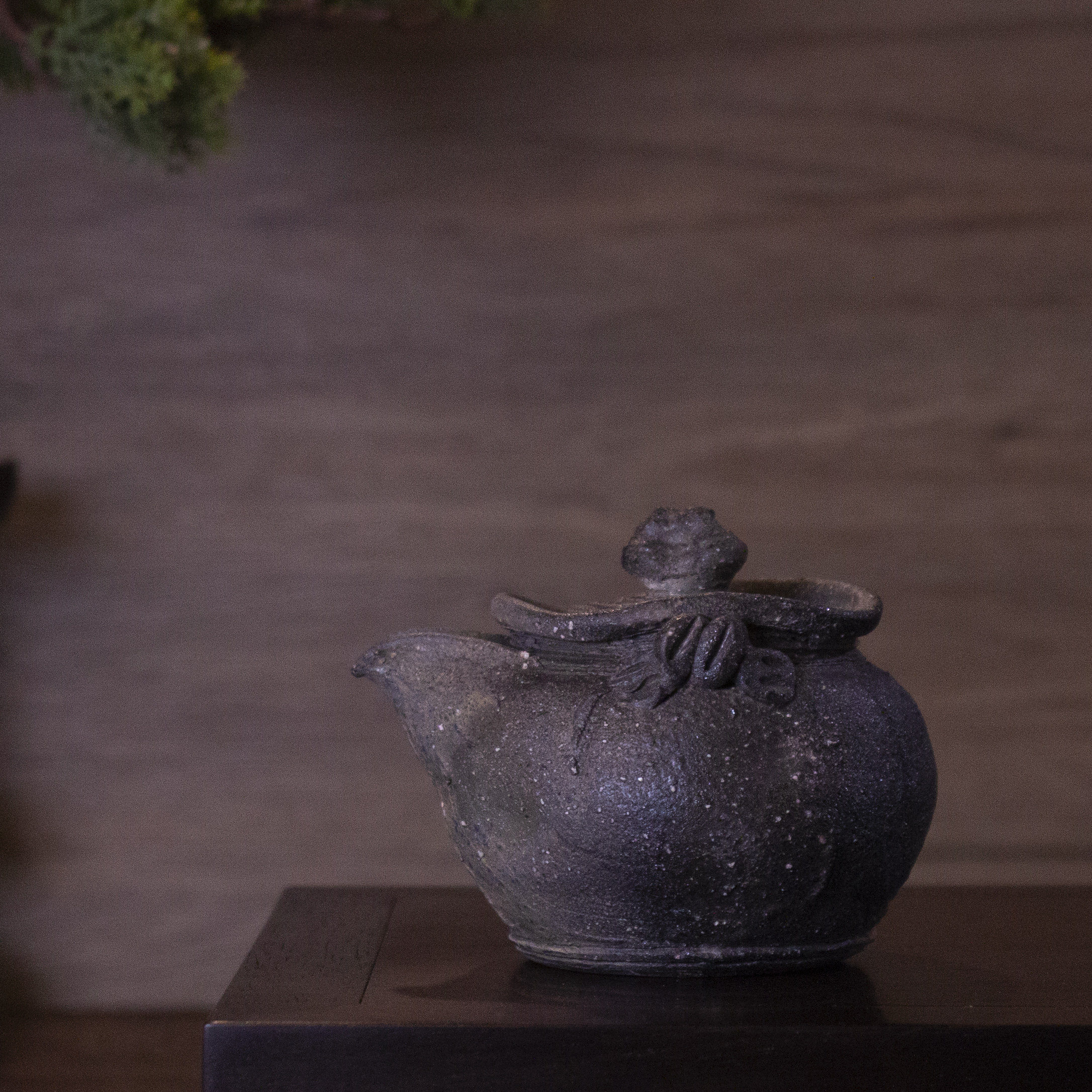 柴烧茶具茶壶六贤手捏陶器宝瓶泡茶壶中式复古侘寂南蛮烧茶小欢