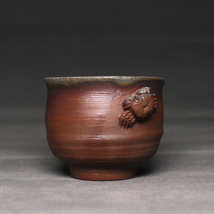 备前烧名家小西陶古茶杯碗盏汤吞日本进口柴烧功夫茶具器独家授权