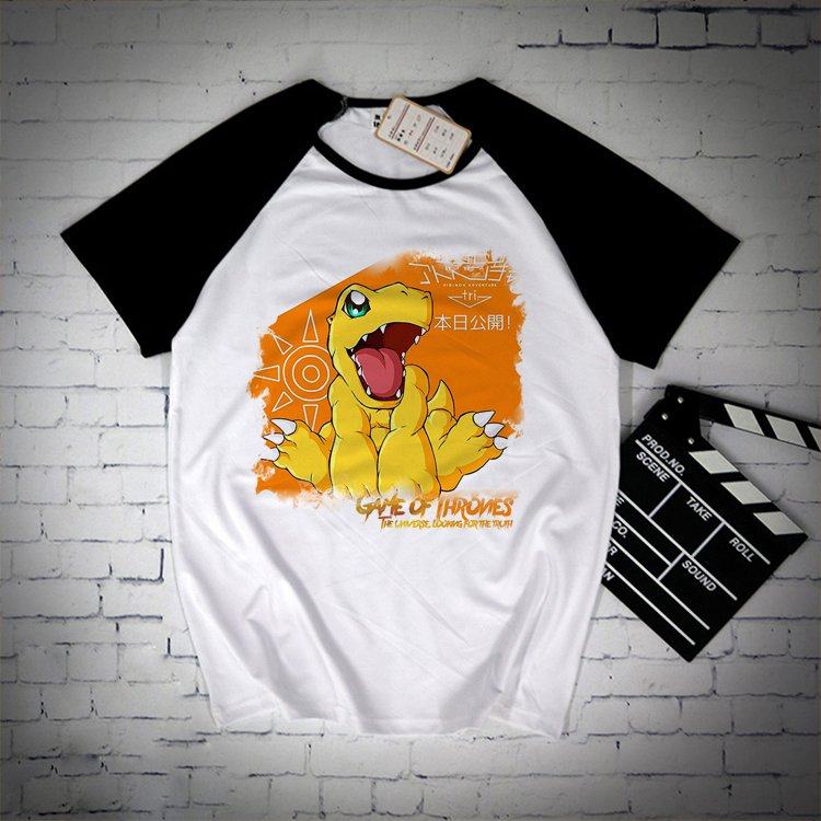 数码宝贝 数码暴龙 红莲骑士兽周边衣服夏短袖T恤体恤半袖上衣