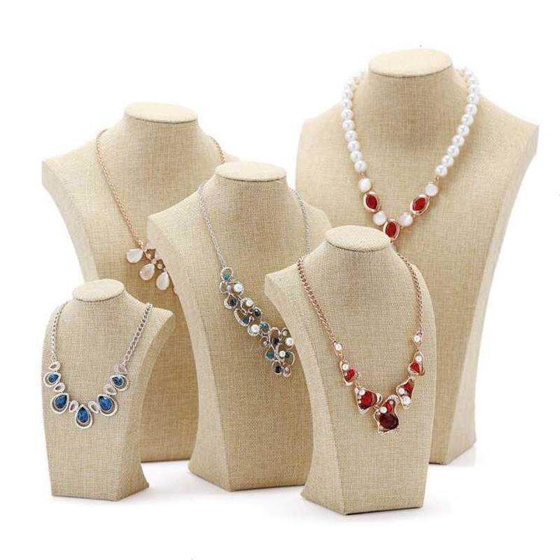 优彩首饰项链模特架人像脖子吊坠挂架饰品珠宝玉器道具橱窗展示架