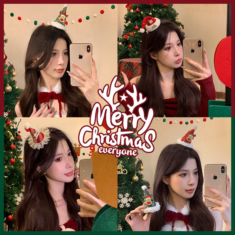 新款圣诞帽子发夹发箍百搭鸭嘴夹顶夹节日装扮氛围感饰品圣诞头饰,节庆用品/礼品,圣诞服饰,淘宝优惠券,粉丝福利购,淘宝优惠卷