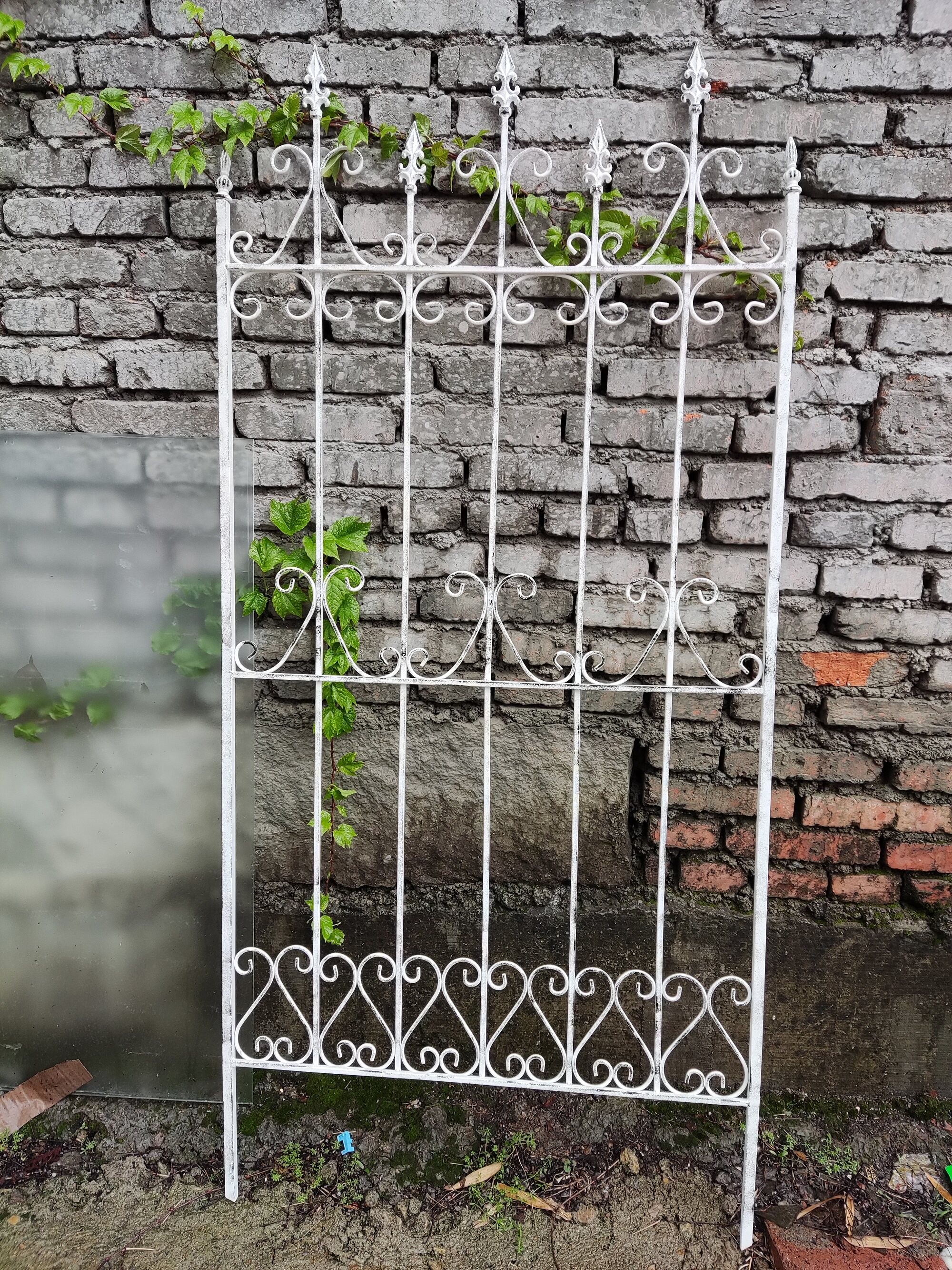 铸铁长矛花架栅栏爬藤架花架屏风隔断铁艺铁艺做旧180*80