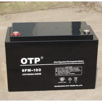 OTP蓄电池6-FM-100铅酸免维护12V100AH直流屏消防门禁UPS后备电池