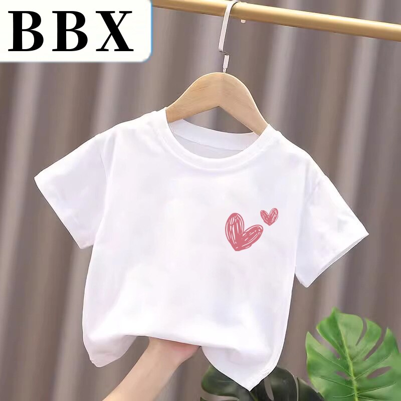 儿童短袖t恤夏装纯棉纯色男童女童打底衫白色小女孩衣服童装上衣