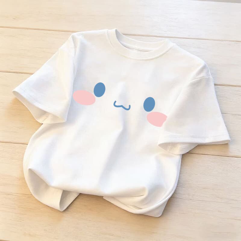 女童白色纯棉半袖6新款夏季中大童宝宝短袖t恤宽松百搭童装上衣潮