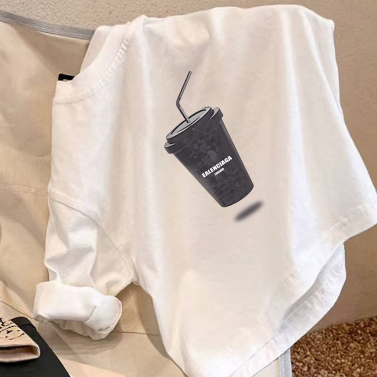 螺纹领~儿童长袖小童t恤2024纯棉女童春秋款打底衫春秋款男孩白色