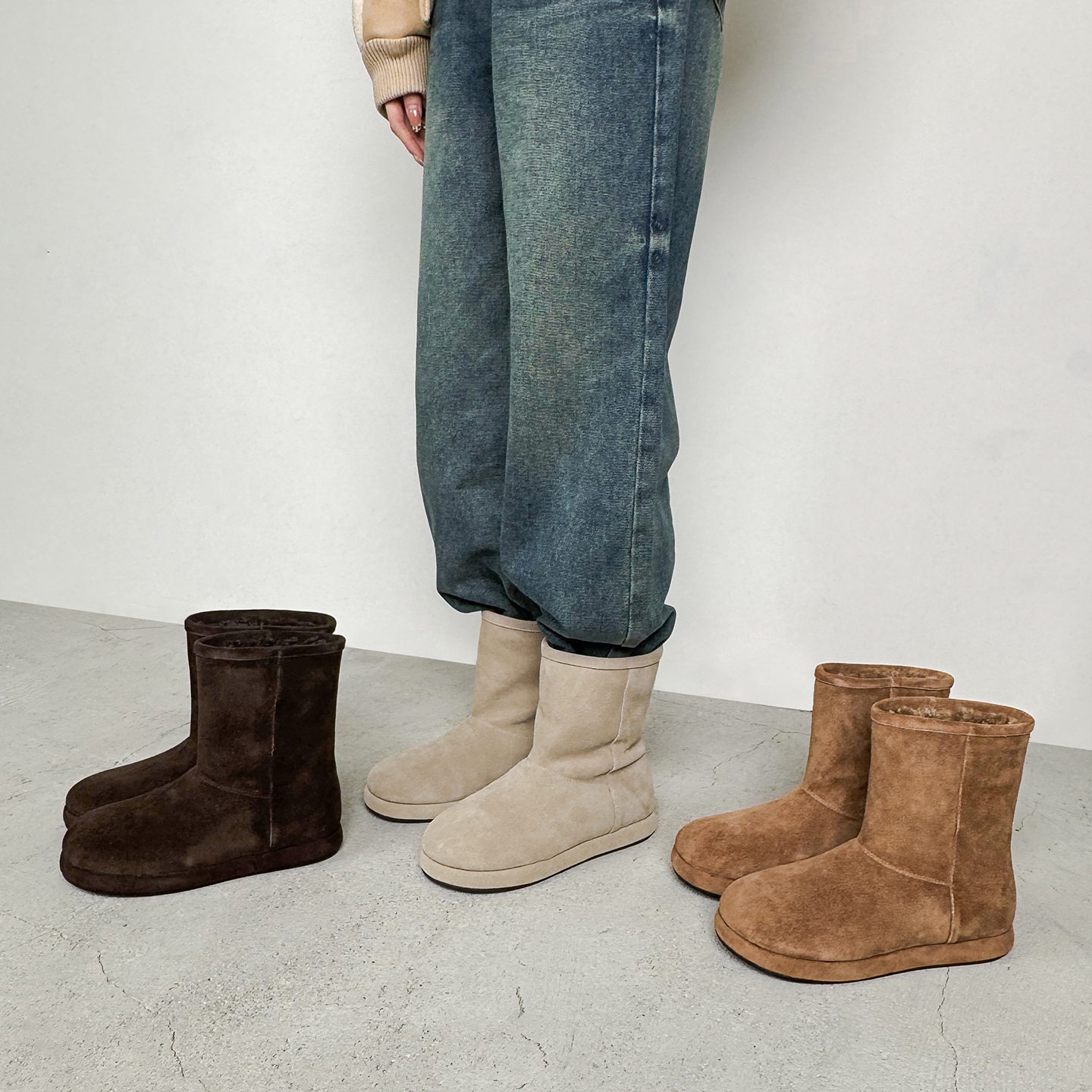 韩版麂皮加厚保暖雪地短靴女冬季