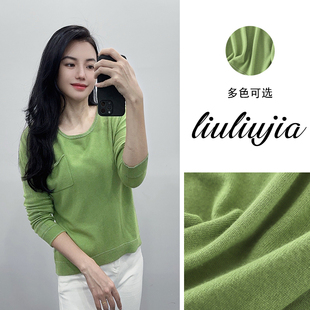 特价处理~100山羊绒设计师款秋冬保暖宽松圆领开司米打底衫毛衣