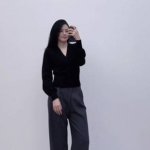 外单100羊毛衫 轻奢重磅细支扬子羊毛纯元 外套 清仓值 气场女