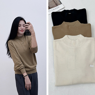 特价处理!质感超好不易起球~经典半高领宽松休闲套头纯色羊毛衫