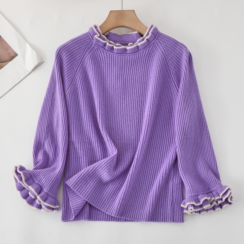 品牌厚款70羊毛30羊绒保暖毛衣