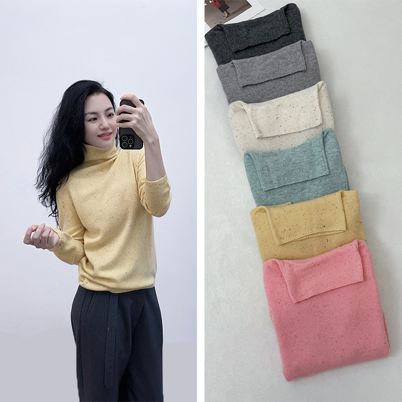 美腻花纱！高端品牌尾货100羊毛堆堆领宽松软糯保暖针织打底衫女,女装/女士精品,毛针织衫,淘宝优惠券,粉丝福利购,淘宝优惠卷