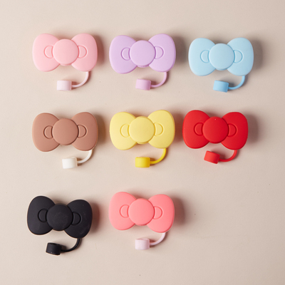 10mm可爱蝴蝶结吸管防尘塞吸管帽