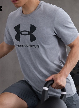 安德玛Sportstyle Logo短袖男能量棉宽松健身跑步运动T恤1382911