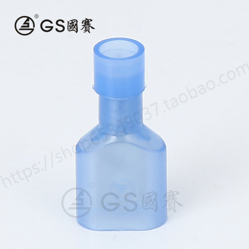 MDFN1.25-250GS国赛尼龙全绝缘护套公插端子冷压端子6.3插片500只