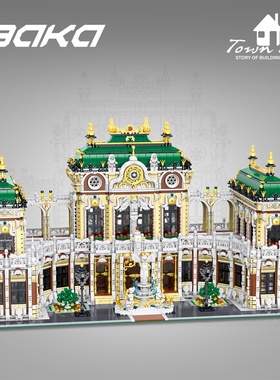 霸卡33221泰国大皇宫国产精砖积木MOC街景拼装模型高难度巨大型