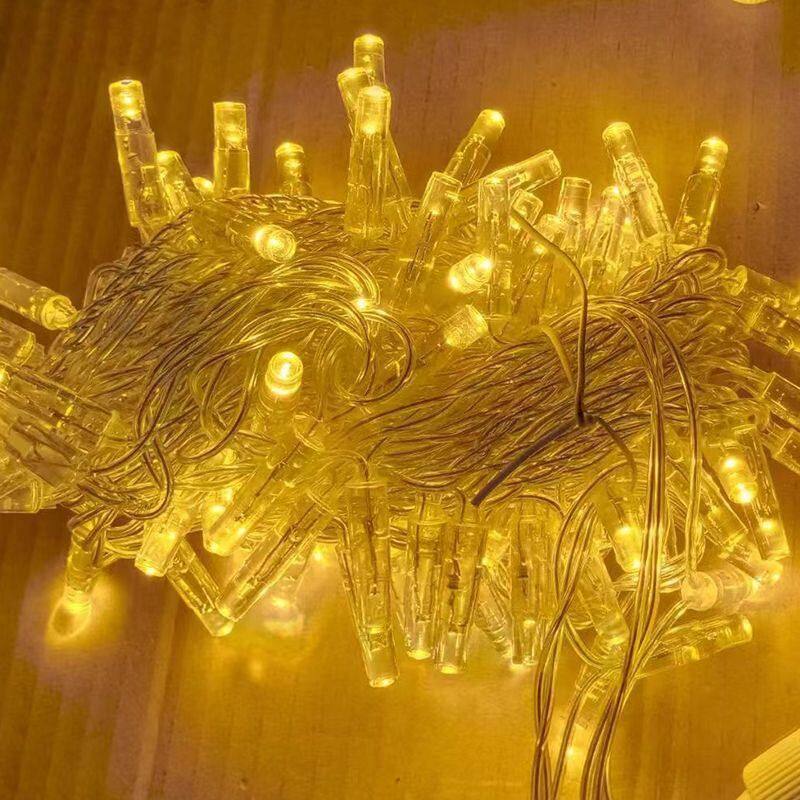 led太阳能灯串批发跨境装饰灯满天星灯灌胶灯串带圣诞节灯饰