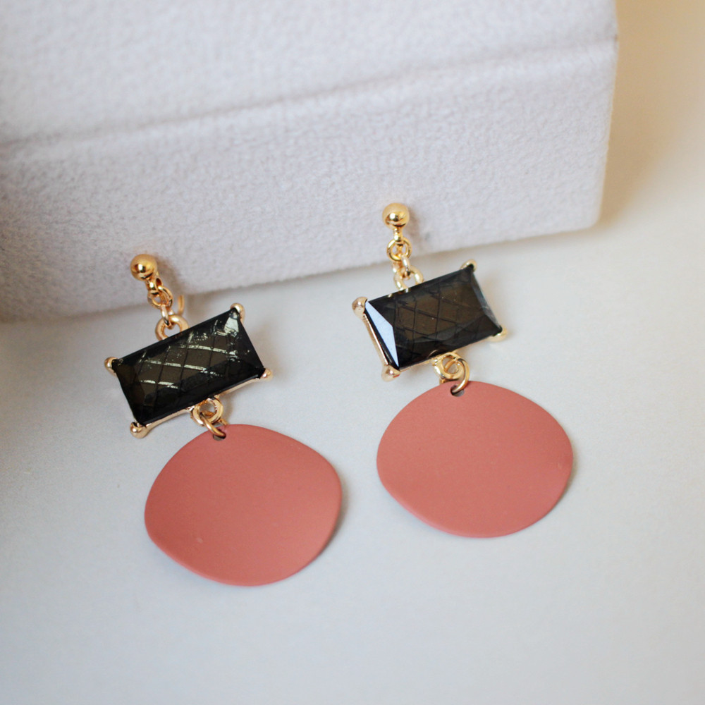 特无耳洞无痛硅胶蚊香盘耳夹耳环百搭气质网红撞色圆形复古耳饰