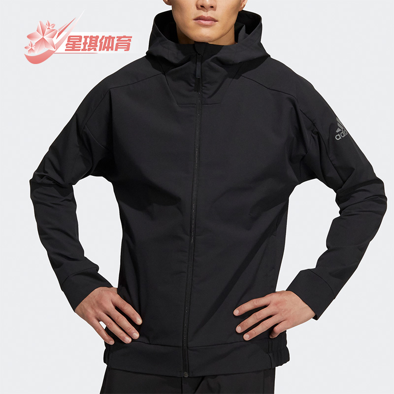 阿迪达斯户外连帽男女休闲夹克