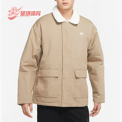耐克男翻领运动休闲舒适保暖外套