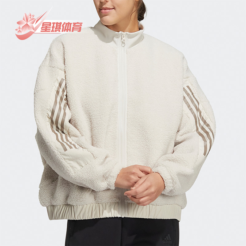 阿迪达斯休闲女潮流加绒保暖夹克