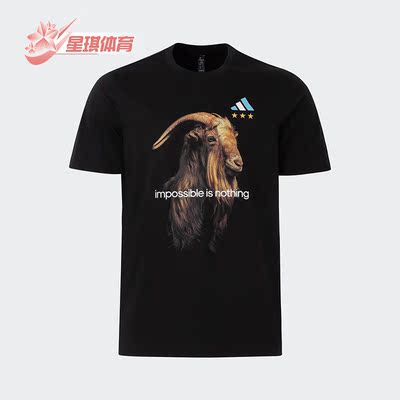 阿迪达斯春季新款男子休闲短袖