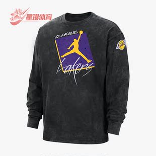 Jordan男子圆领套头印花长袖 Nike 耐克正品 Air 010 T恤DV5748