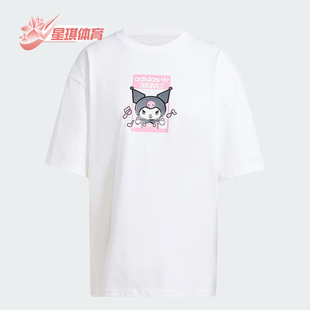 TEE Adidas 阿迪达斯正品 OVERSIZED JG8056 K女士卡通印花短袖