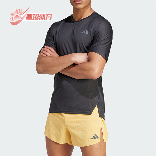 阿迪达斯男士跑步运动T恤