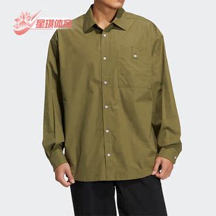 LS男子衬衫 Adidas SHIRT 三叶草SPEED HU1232 阿迪达斯春季