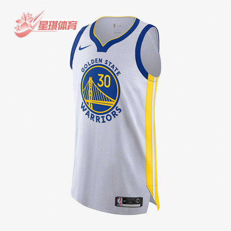 Nike/耐克正品金州勇士队库里30号男子球员版球衣AV4921-100
